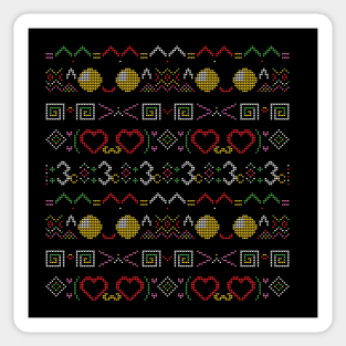 Cat Emoji Ugly Christmas Sweater Sticker